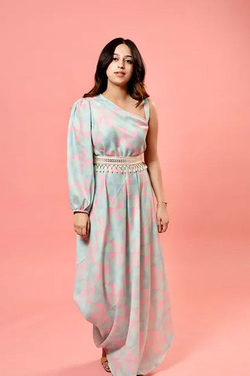 Alaya Fusion Dress With Waist Belt